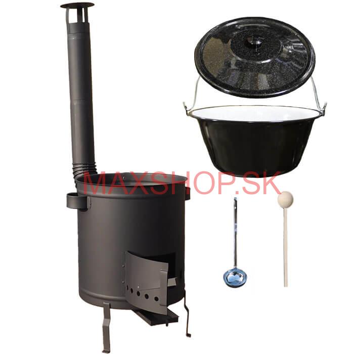 Smaltovaný kotlík 20 L (1,2 mm) + hrubostenná (1,5 mm) a žiaruvzdorná kotlina 42 PLUS 600