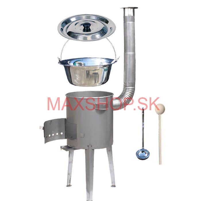 Antikorový kotlík 30 L (1,2 mm) + nerezová kotlina 45 cm LUXUS