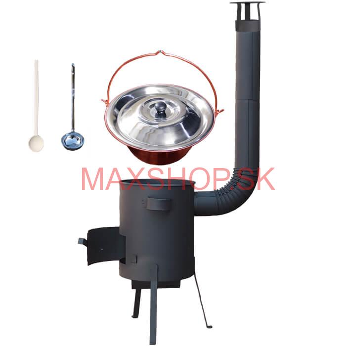 Medený kotlík 20 L (1,2 mm) + žiaruvzdorná kotlina 42 PLUS 600 4 MM