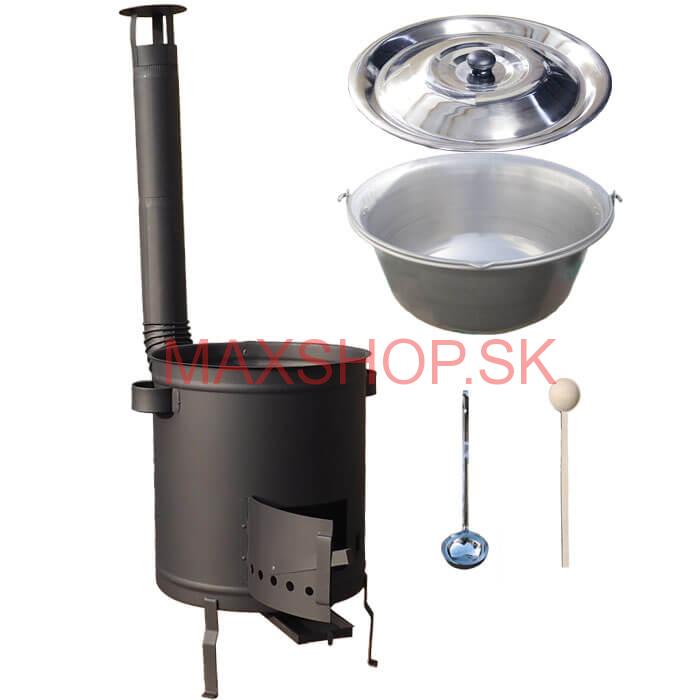 Nerezový kotlík 30 L (1,5 mm) + hrubostenná (1,5 mm) a žiaruvzdorná kotlina 45 PLUS 600