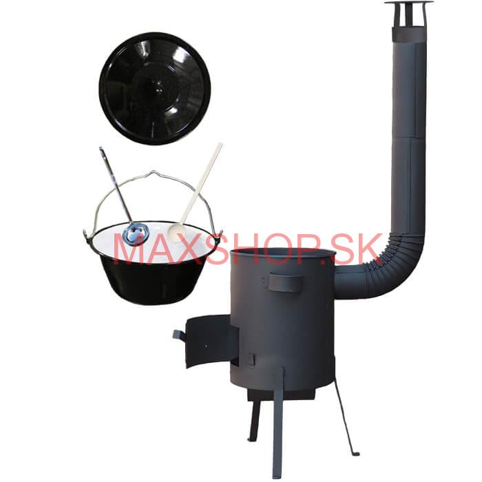 Smaltovaný kotlík 25 L + žiaruvzdorná kotlina 45 PLUS 600 4 MM