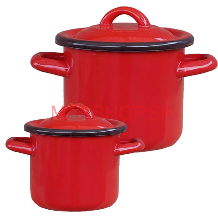 Smaltované hrnce s pokrievkami 1 L + 3 L Classic