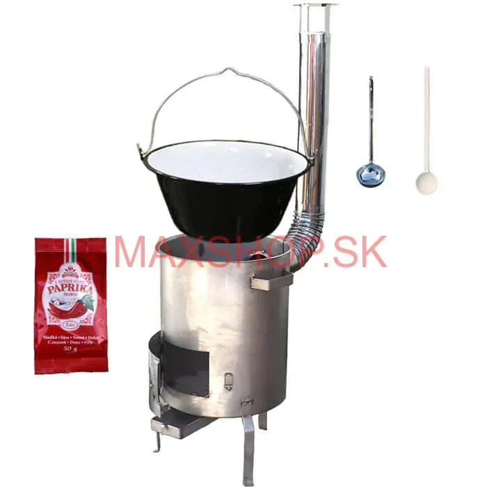 Smaltovaný kotlík 30 L (1,2 mm) + nerezová kotlina (1,5 mm) 45 cm STRONG EXCLUSIVE