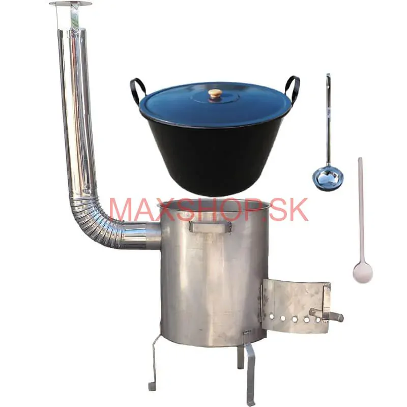 Zabíjačkový smaltovaný kotol 60 L + nerezová kotlina 1,5 mm 50 cm STRONG EXCLUSIVE