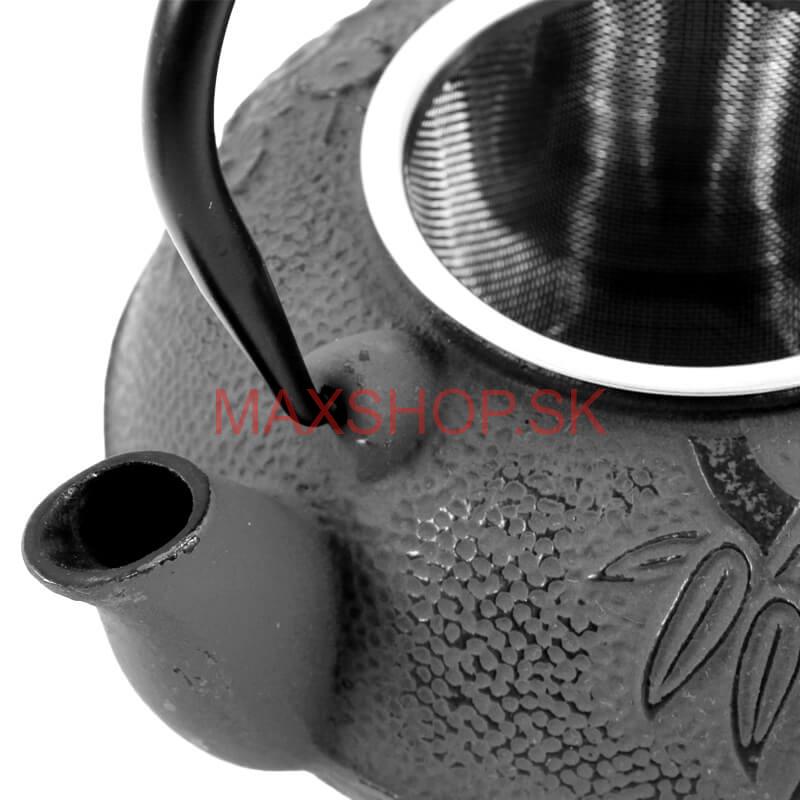 Liatinový čajník 600 ml šedý