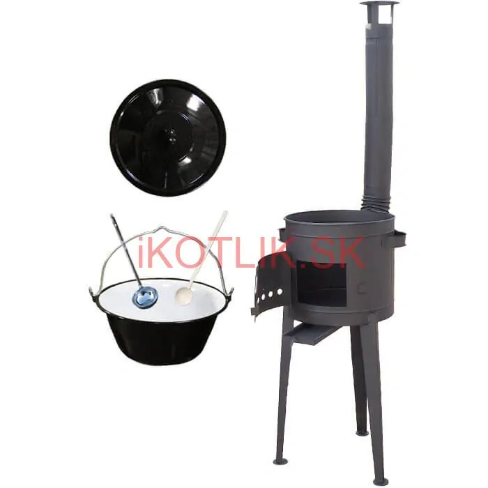 Smaltovaný kotlík 25 L (1,2 mm) + vysoká kotlina (1,5 mm) HODO 42 PLUS 600