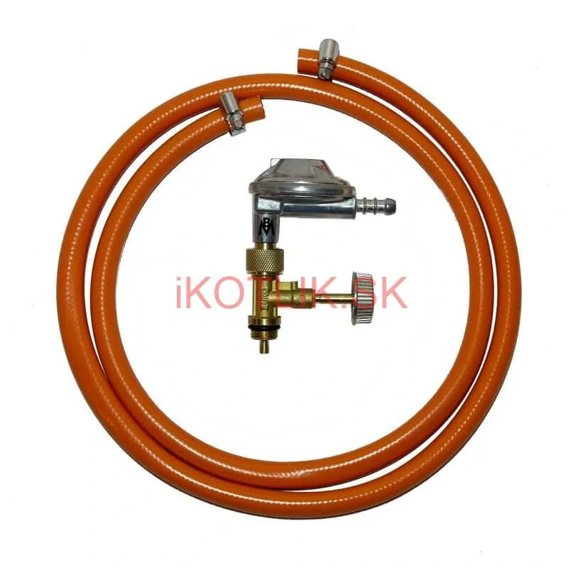 Regulátor tlaku plynu pre 2 kg PB fľašu + hadica a ventil