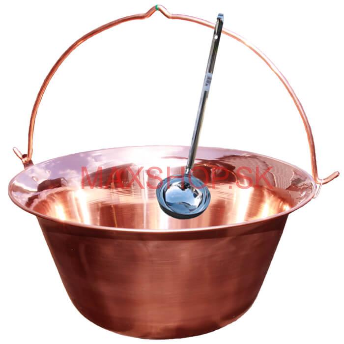 Medený kotlík 14 L + antikórová naberačka
