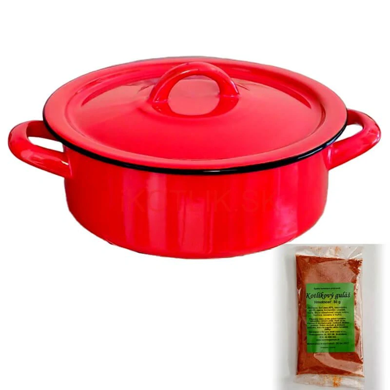 Smaltovaný kastról s pokrievkou COMBI 25 l + korenie na kotlíkový guláš 50 g