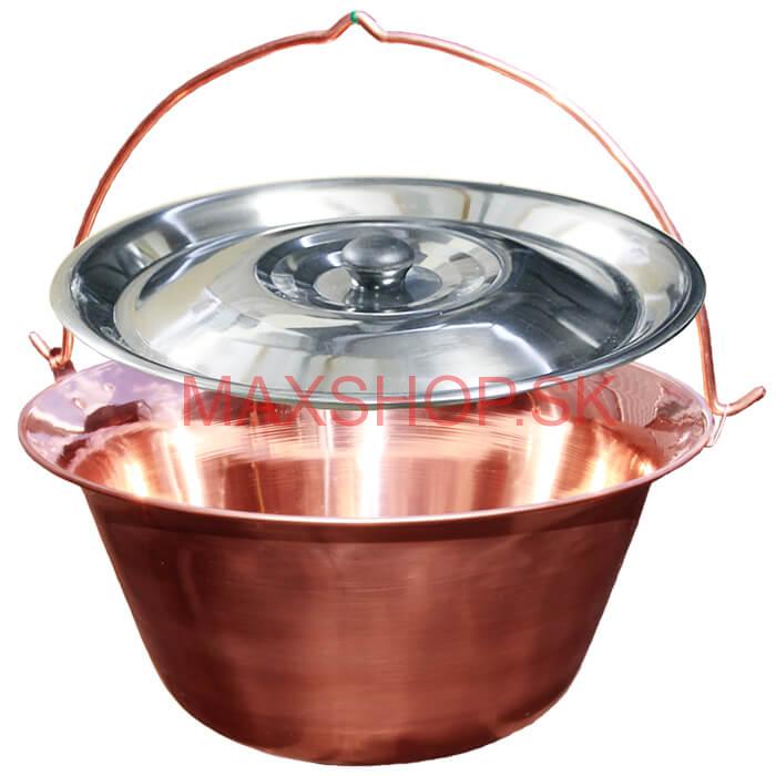 Medený kotlík 30 L + antikorová pokrievka