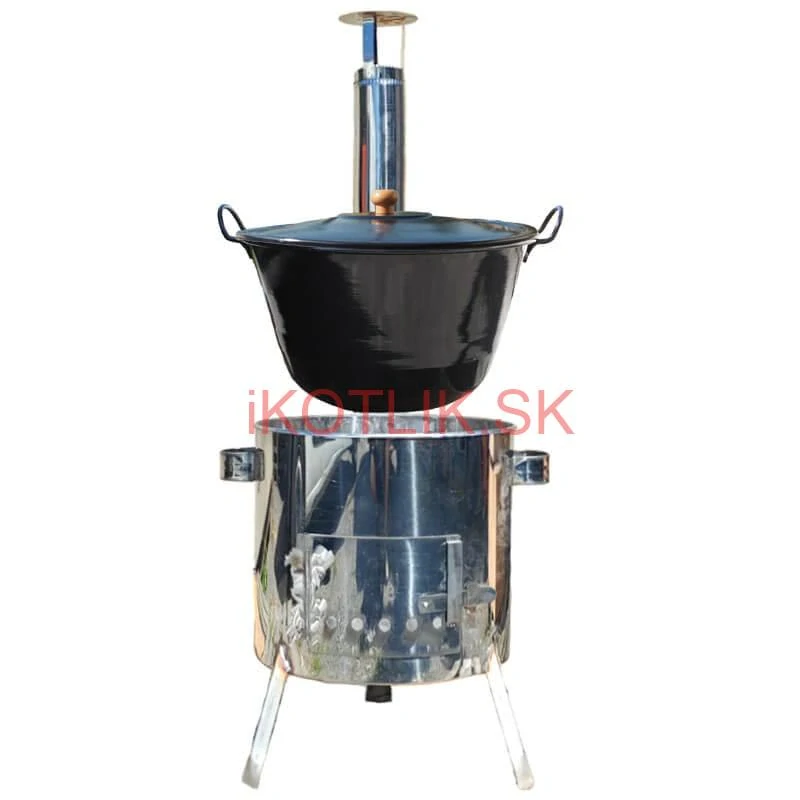 Smaltovaný kotol 60 L + nerezová kotlina 53 cm LUSTRO