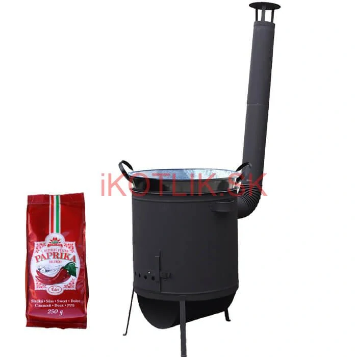 Zabíjačkový smaltovaný kotol 100 L, žiaruvzdorná kotlina 42 PLUS 600 4 MM + sladká paprika GURMÁN 250 g