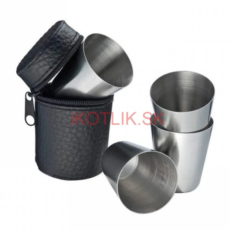 Turistické poháre v puzdre 4 ks 1,5 dl 4 ks