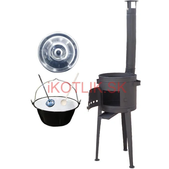 Smaltovaný kotlík 30 L (1,2 mm) + vysoká kotlina 47 cm (2 mm) HODO PLUS 600