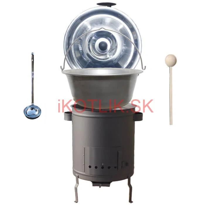 Nerezový kotlík 15 L (1,5 mm) + hrubostenná (1,5 mm) a žiaruvzdorná kotlina 36 PLUS 600
