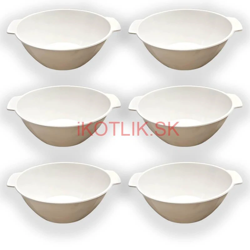 Sada 6 ks: Plastová miska na fajnový kotlíkový guláš a polievky – 500 ml