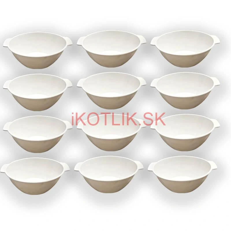 Sada 12 ks: Plastová miska na fajnový kotlíkový guláš a polievky – 500 ml