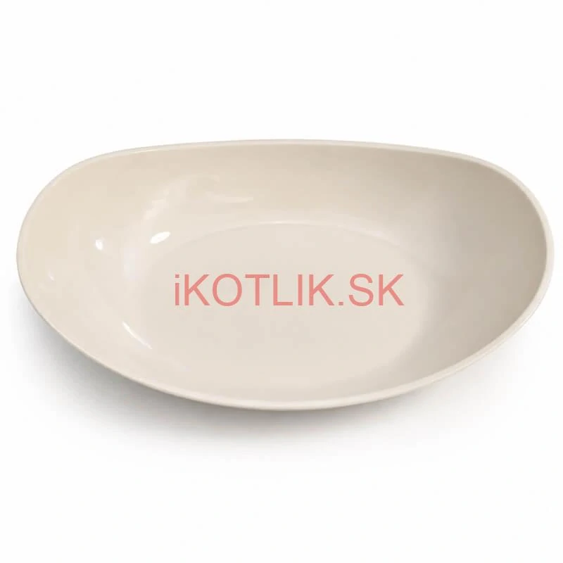 Plastová servírovacia miska loďka 28,5 cm – smotanová