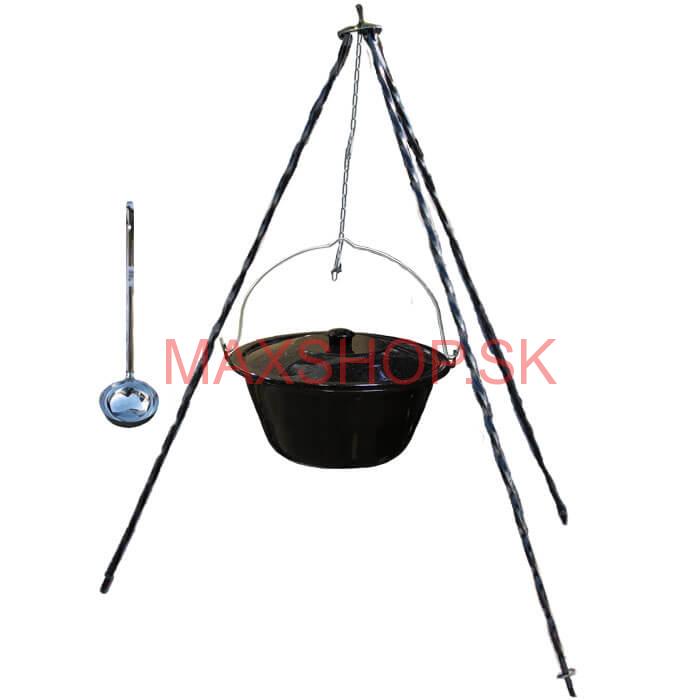 Smaltovaný kotlík 25 L + pokrievka + stojan