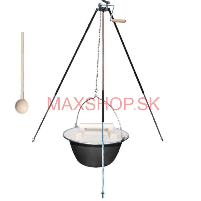 Nerezový kotlík 20 L (1,5 mm) + teleskopický stojan s kladkou VAR