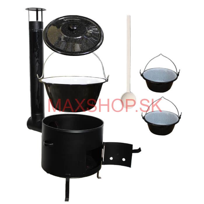 Kotlíkový gulášový set + smaltovaný kotlík 8 L + 2 servírovacie kotlíky