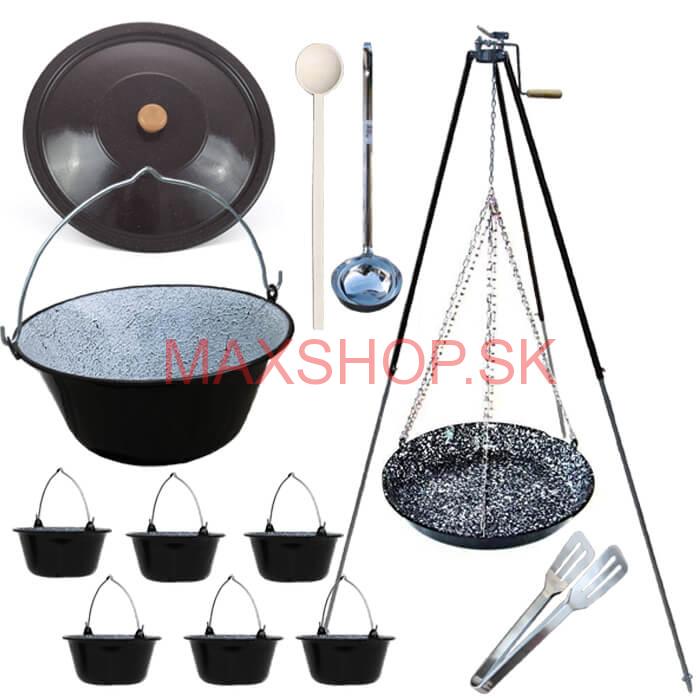 Kotlíková súprava 25 L SMALT + grilovacia panvica PARTY VAR