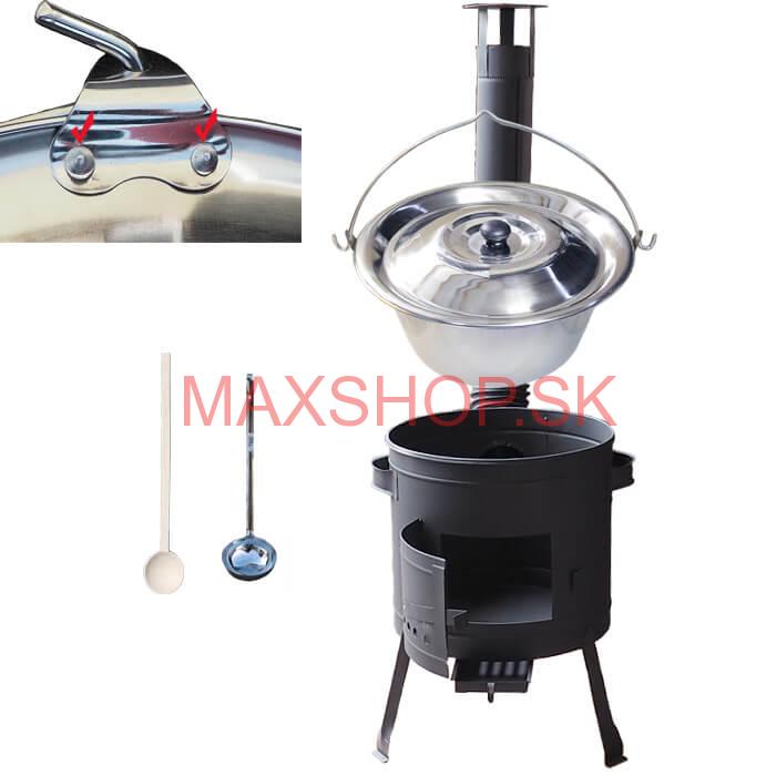 Kotlíkový gulášový set 42 PLUS 600 + nerezový kotlík 20 L (0,8 mm)