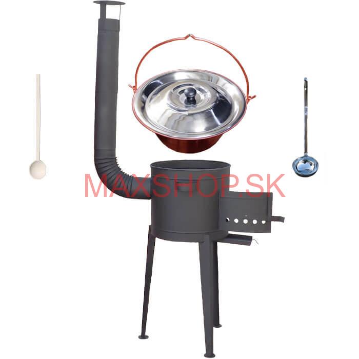 Kotlíkový gulášový set 36 PLUS 600 + medený kotlík 14 L (1,2 mm)