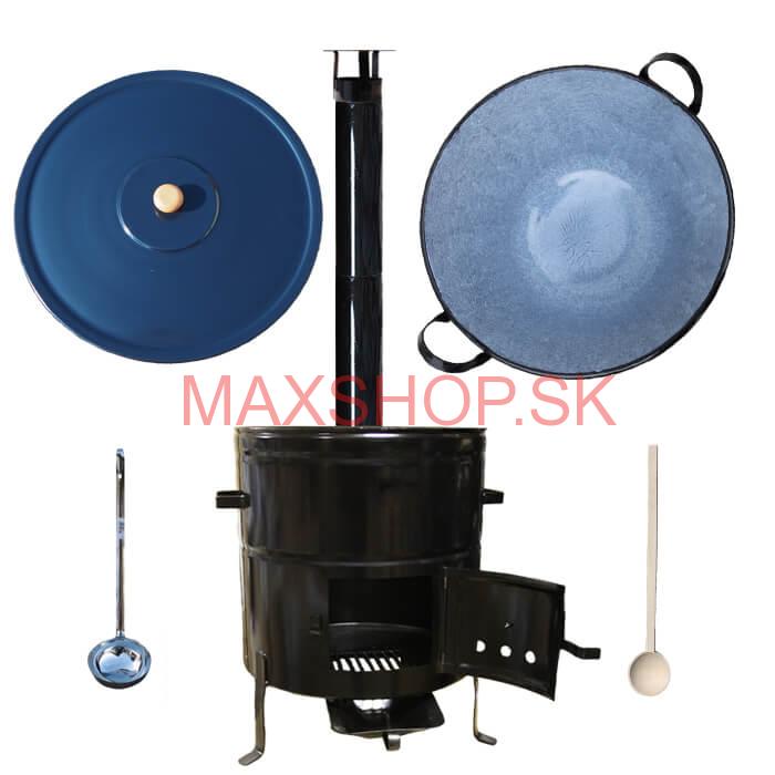 Smaltovaný kotol 50 L + kovová kotlina 50 cm BIG PARTY