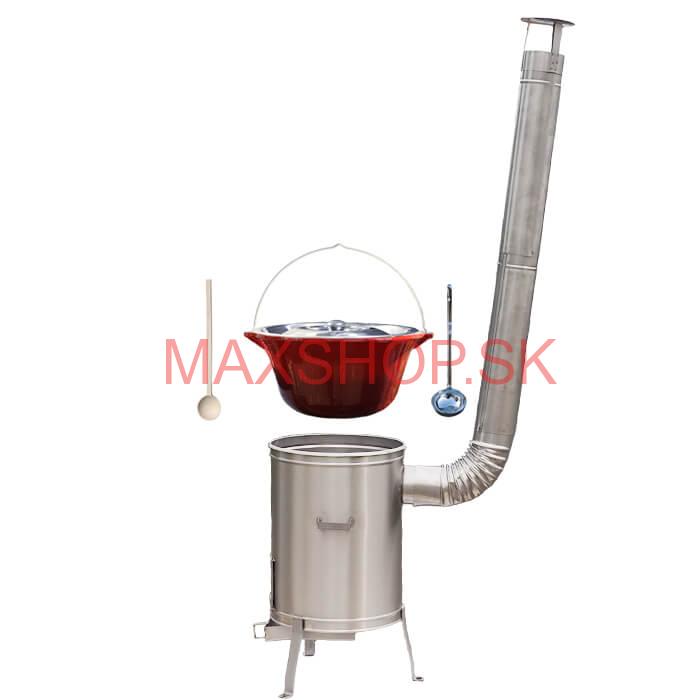 Liatinový kotlík so smaltovanou úpravou 16 L + Nerezová kotlina (Vysoká) 36 LUX