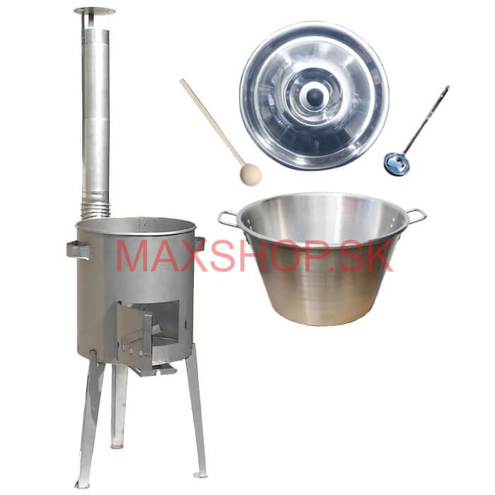 Nerezový kotol 40 L (1,2 mm) + nerezová kotlina 45 cm LUXUS