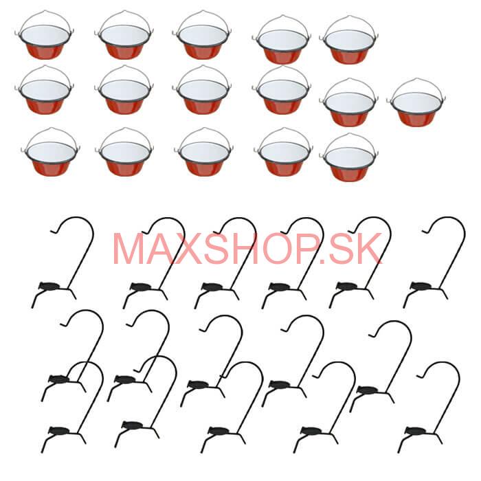 Servírovacia súprava SMALT RED 16 ks