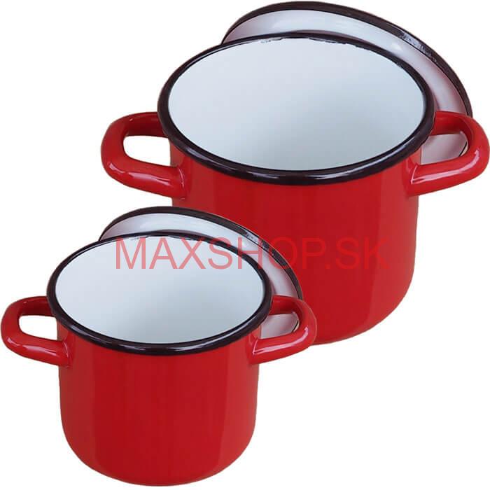 Smaltované hrnce s pokrievkami 1 L + 3 L Classic