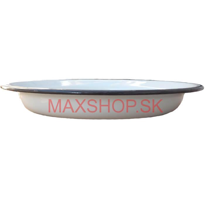 Smaltovaný tanier 28 cm Biely