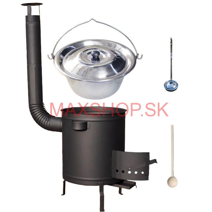 Nerezový kotlík 15 L (1,2 mm) + hrubostenná (1,5 mm) a žiaruvzdorná kotlina 36 PLUS 600