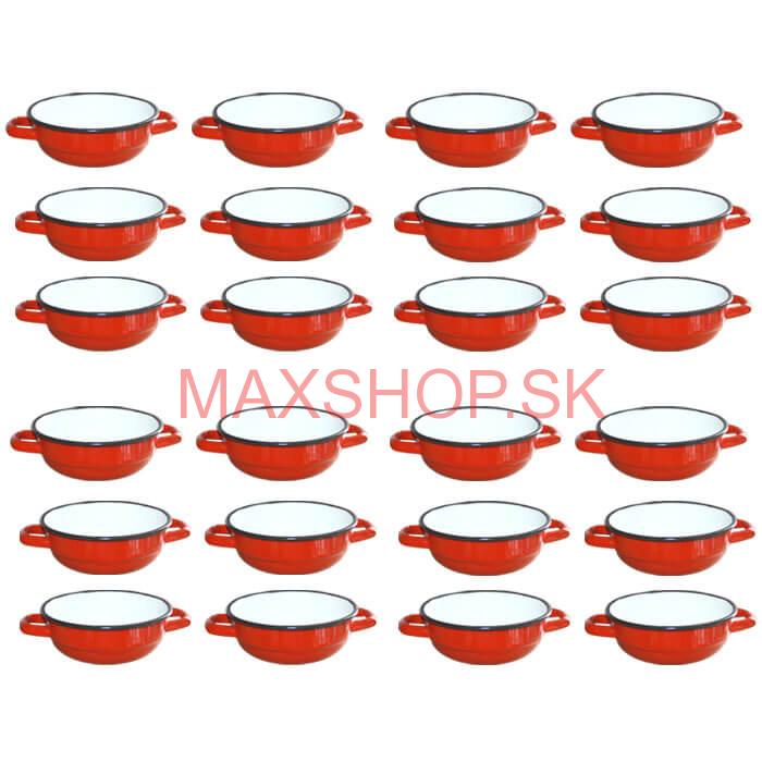 Súprava smaltovaných selských misiek 18 cm 24 ks