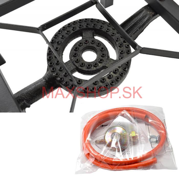 Plynový horák HU 3 kW + tlaková hadica 1,5 m + regulátor tlaku