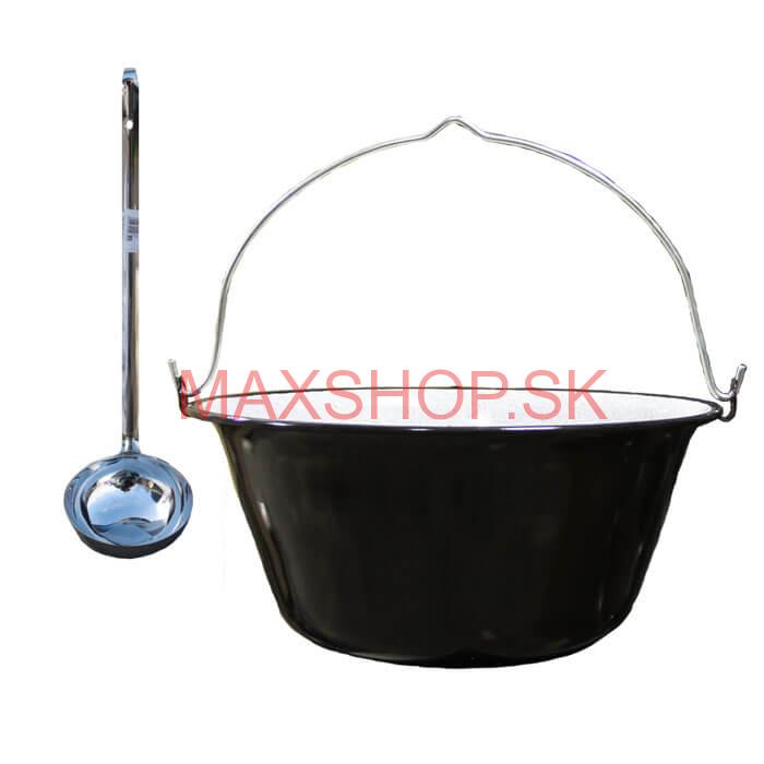 Smaltovaný kotlík 22 L + antikórová naberačka