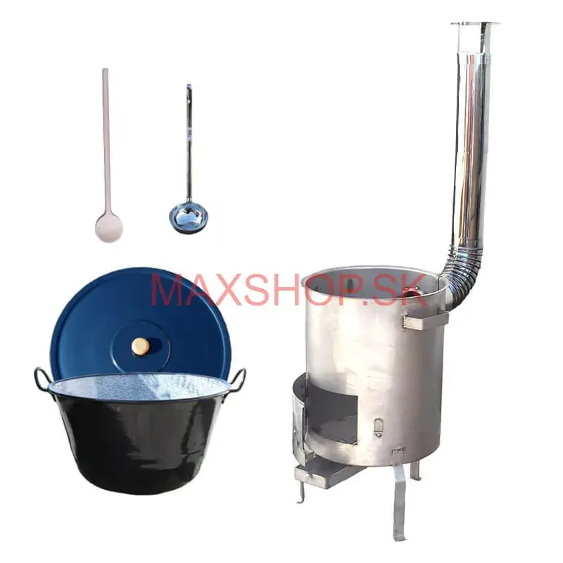 Zabíjačkový smaltovaný kotol 70 L + nerezová kotlina 1,5 mm 53 cm STRONG EXCLUSIVE