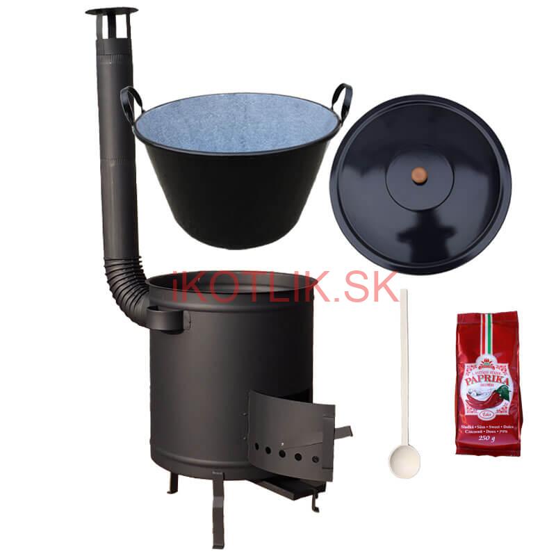 Smaltovaný kotol 70 L + hrubostenná kotlina 53 cm (1,5 mm) STRONG PLUS 600 + sladká paprika 250 g