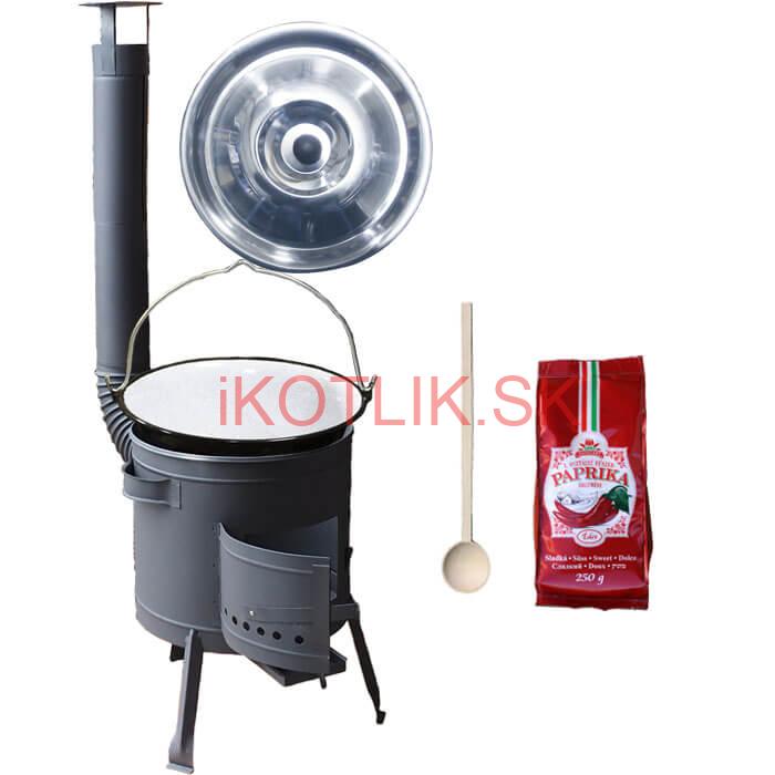 Smaltovaný kotlík 22 L (1,2 mm) + hrubostenná (1,5 mm) žiaruvzdorná kotlina BALKY STRONG 42 PLUS 600