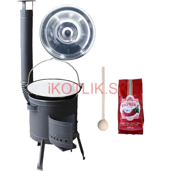 Smaltovaný kotlík 25 L (1,2 mm) + hrubostenná (1,5 mm) žiaruvzdorná kotlina BALKY STRONG 42 PLUS 600