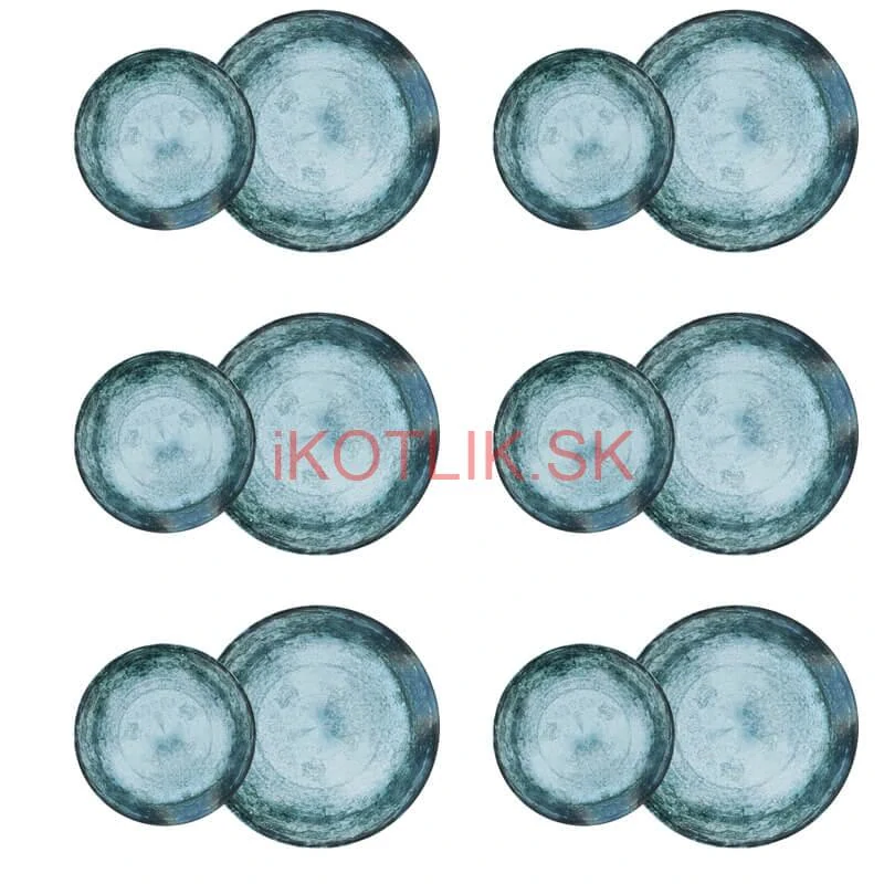 Súprava keramických tanierov 18 ks BLUE