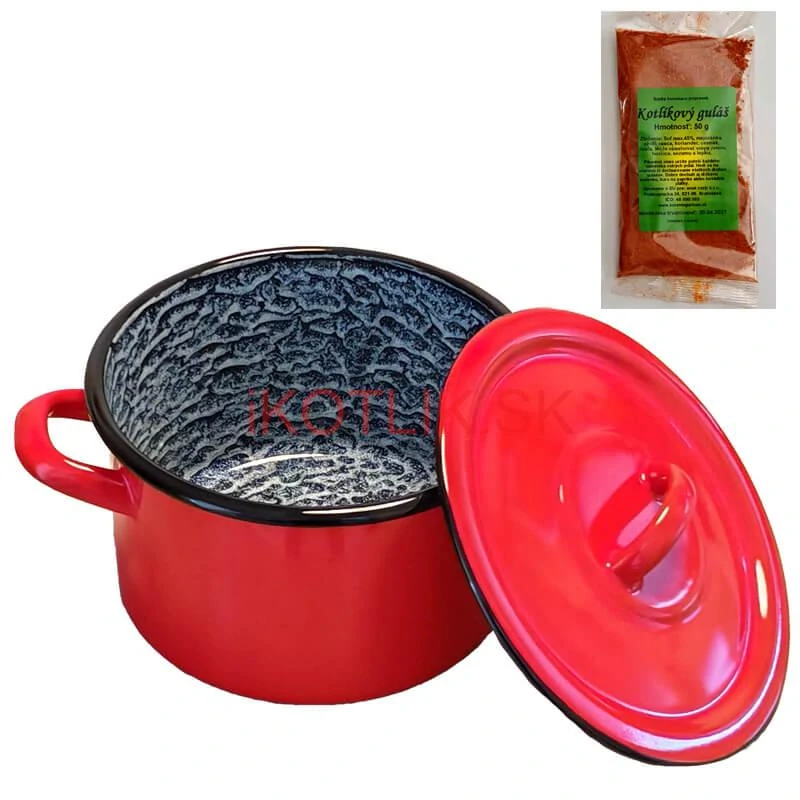 Smaltovaný hrniec s pokrievkou COMBI 25 l + korenie na kotlíkový guláš 50 g