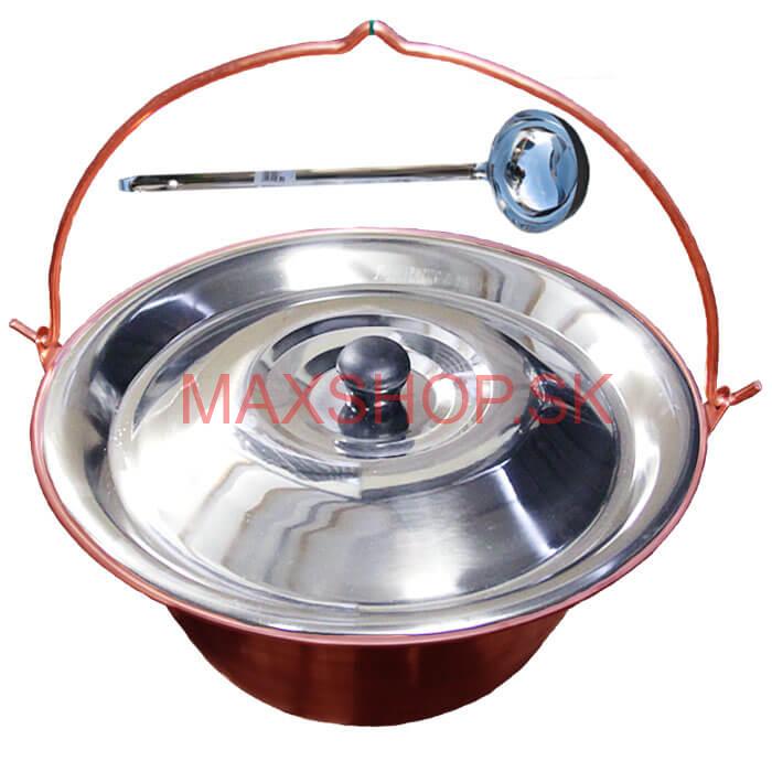 Medený kotlík 10 L (1,2 mm) + antikorová pokrievka