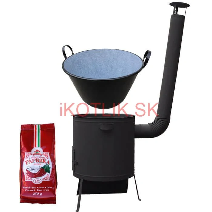 Zabíjačkový smaltovaný kotol 100 L, žiaruvzdorná kotlina 42 PLUS 600 4 MM + sladká paprika GURMÁN 250 g