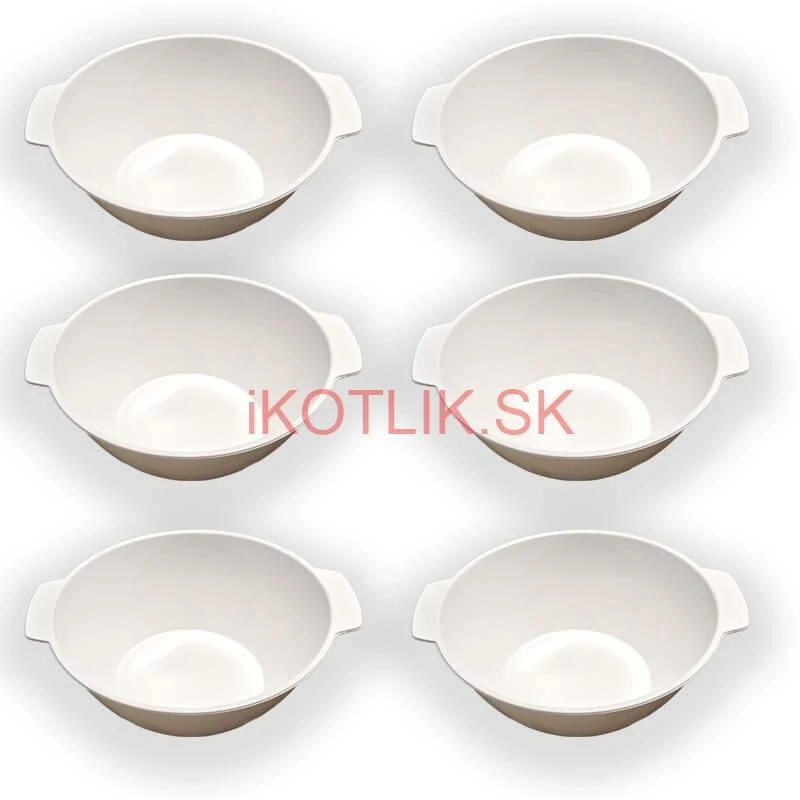 Sada 6 ks: Plastová miska na fajnový kotlíkový guláš a polievky – 750 ml