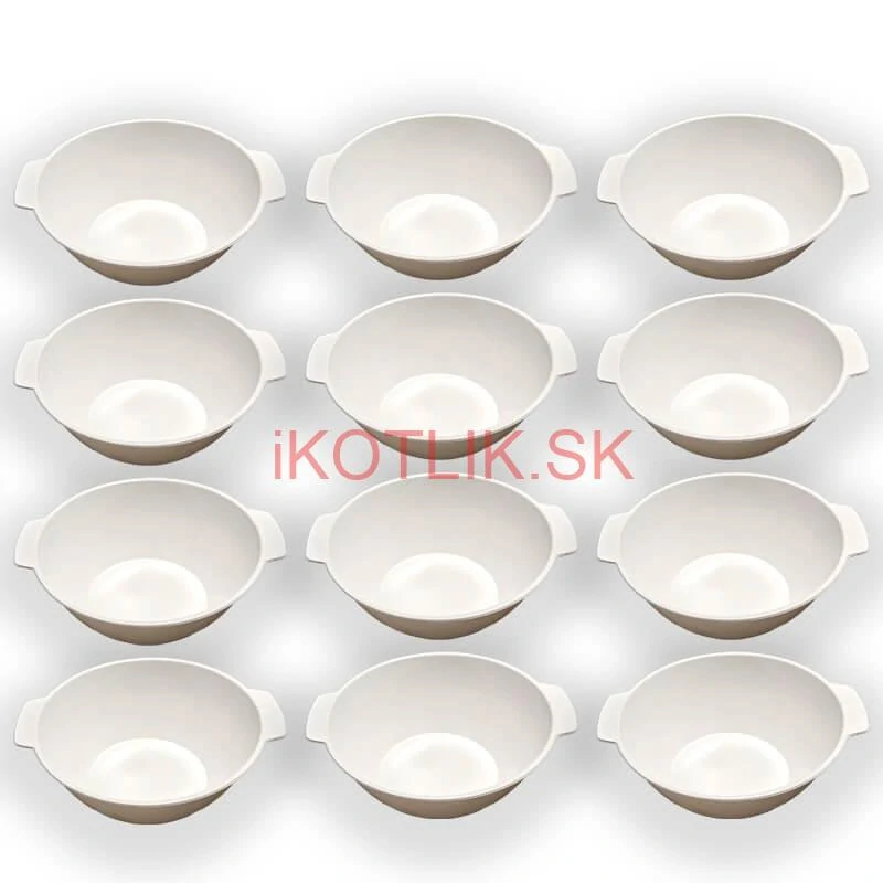 Sada 12 ks: Plastová miska na fajnový kotlíkový guláš a polievky – 750 ml