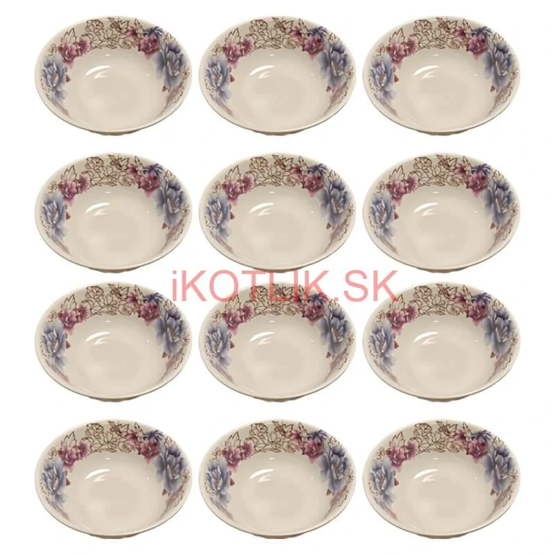 Plastová miska s kvetinovým vzorom (750 ml) – teraz v sade 12 kusov!