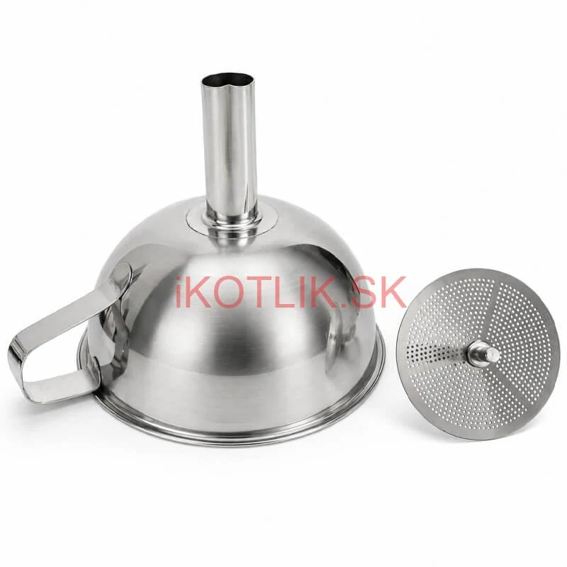 Nerezový lievik so sitkom 11 cm
